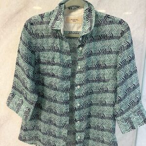 Weekend Max Mara Green and Black Patterned Shirt